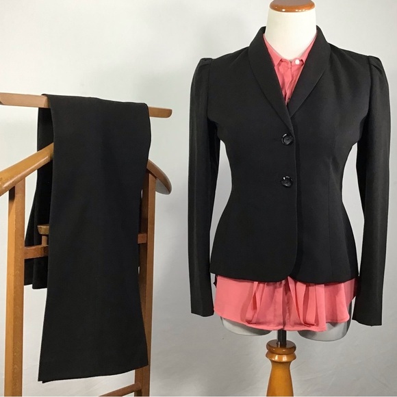 Nine West Jackets & Blazers - Nine West black pants suit, puff sleeve